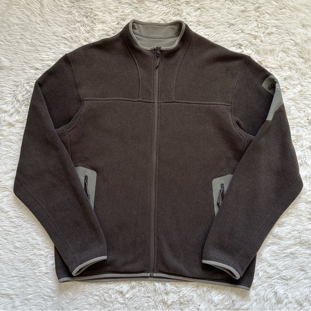Arc’teryx Jacket Men’s Fleece Polartec Full Zip Up Outdoor Vintage Brown Sz L